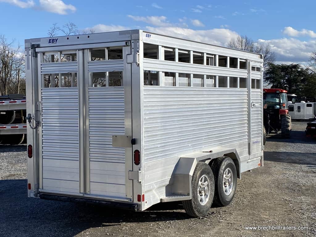 A brand new EBY 10K Maverick LS Livestock Trailer