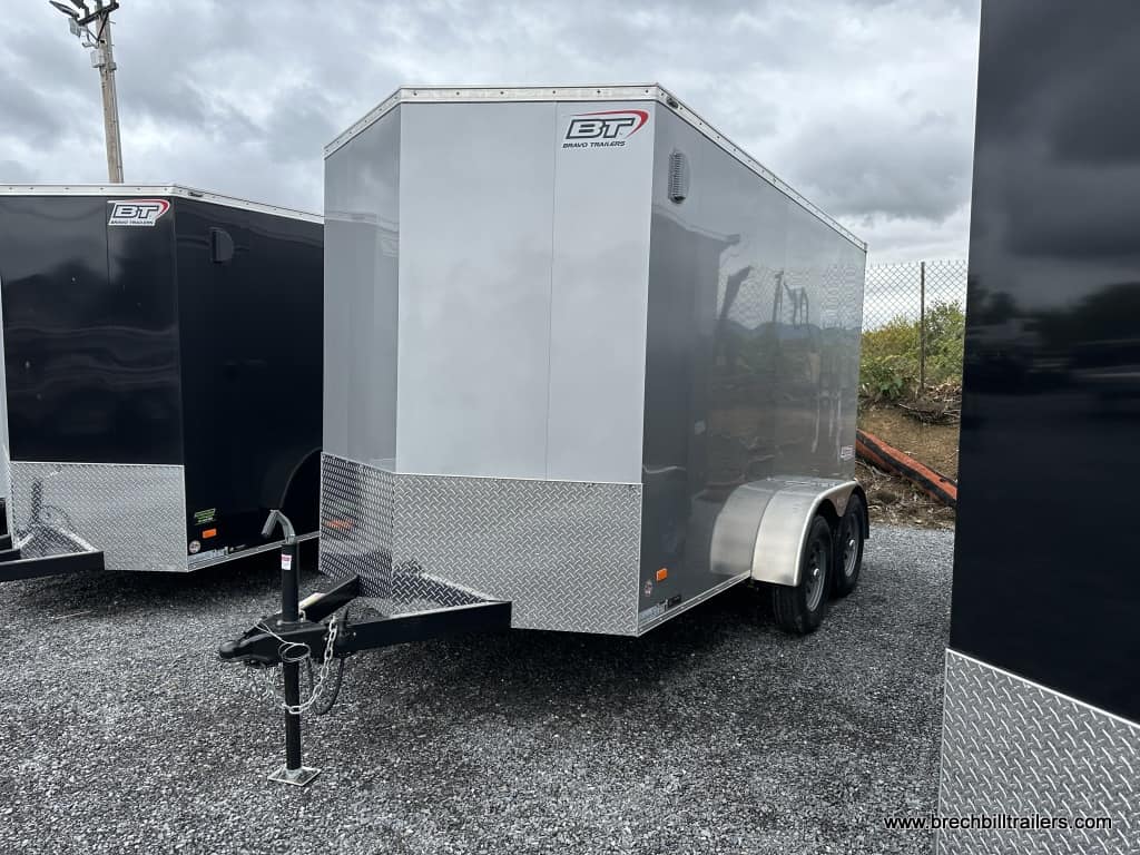 Bravo Scout Enclosed Cargo Trailer - Silver Steel Frame