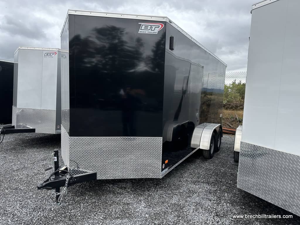 Brand new black Bravo Scout Enclosed Cargo Trailer