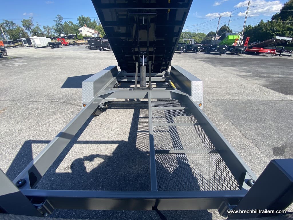 The gray trailer frame