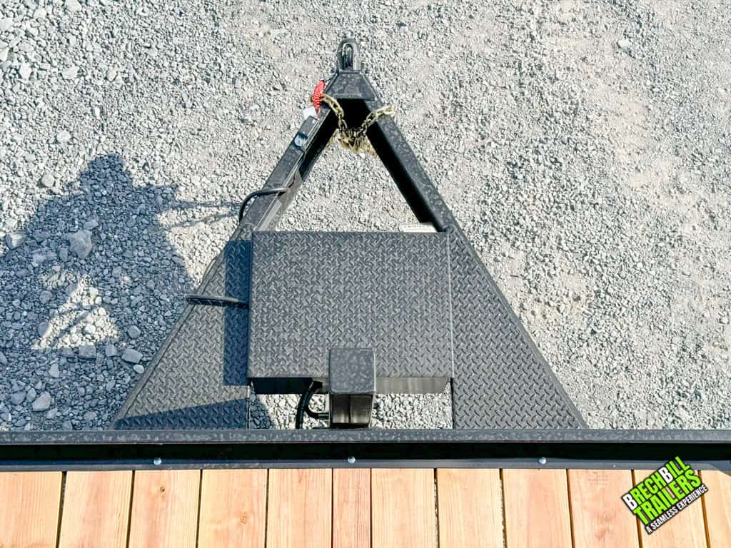 Top down view of the coupler and battery box.