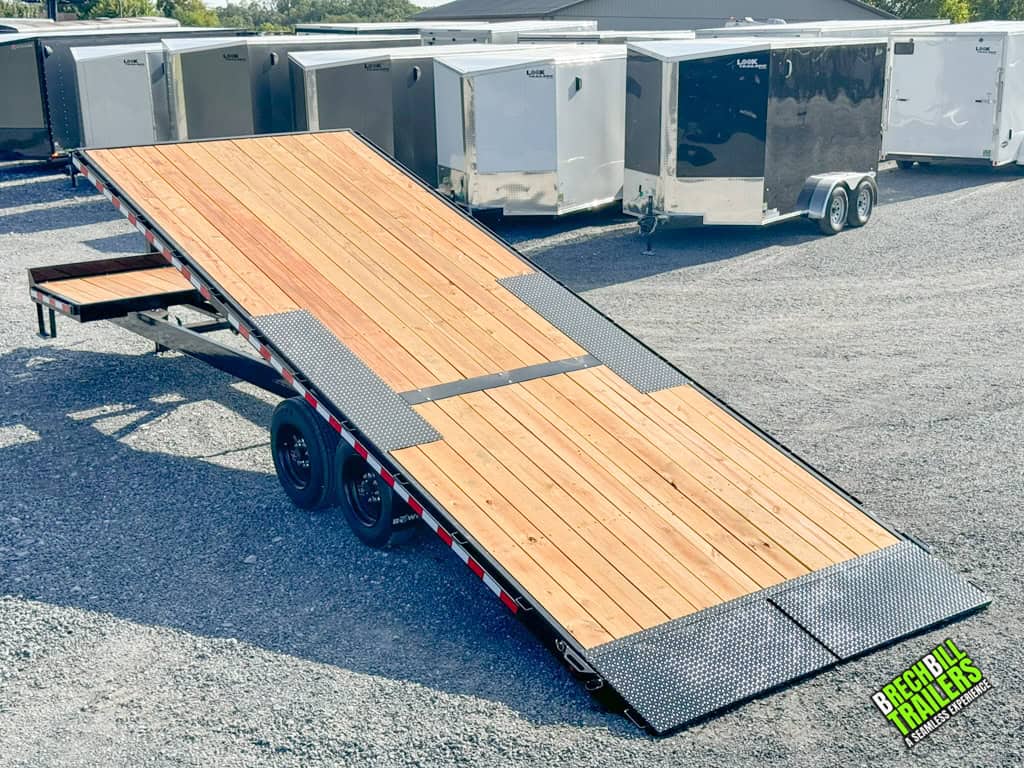 A demonstration of the Bwise 17.6K Hydraulic Tilt Deck Trailer in action.