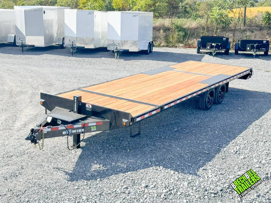 The new deck on a Bwise 17.6K Hydraulic Tilt Deck Trailer