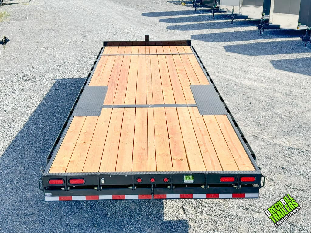 Top view of the Bwise 17.6K Hydraulic Tilt Deck Trailer.