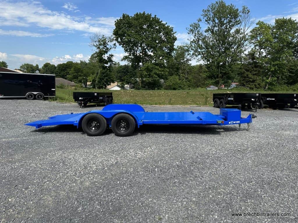 Side view of a new Bwise CHT 10K Car-Hauler Hydraulic Tilt trailer for sale.