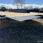 Closeup view of the trailer ramps
