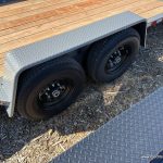 Closeup view of the new black wheels