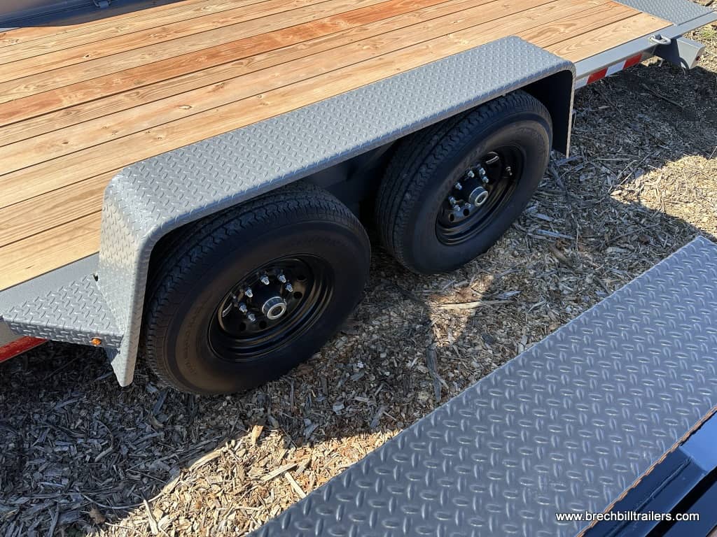 Closeup view of the new black wheels