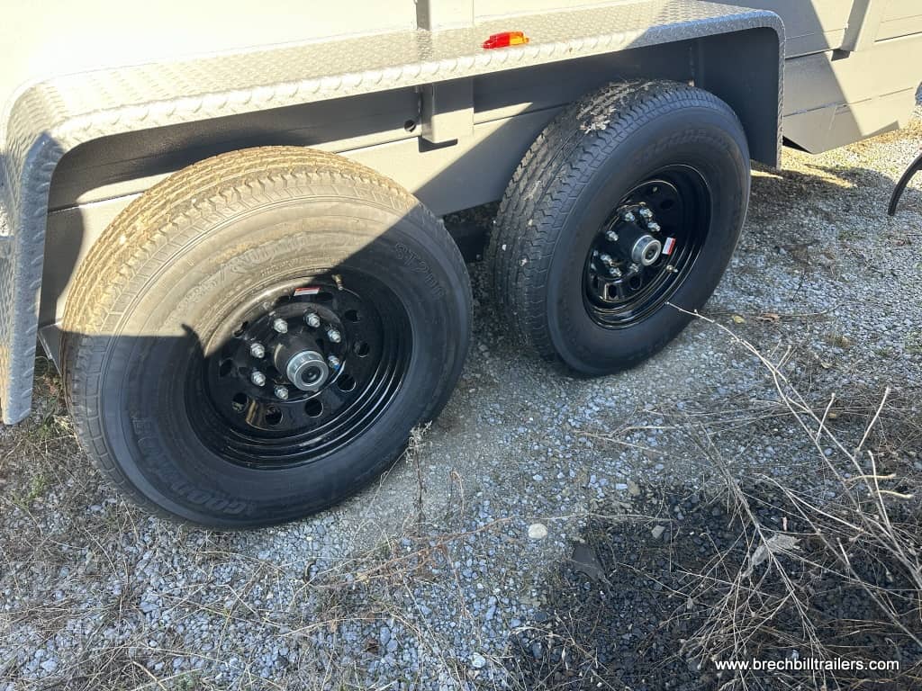 Bwise LPHD Low Pro Dump Trailer with black wheels