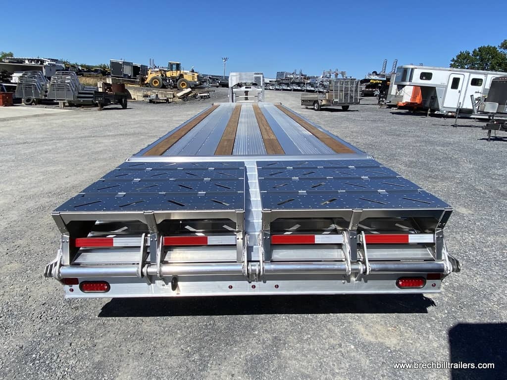 Looking down the trailer's deck