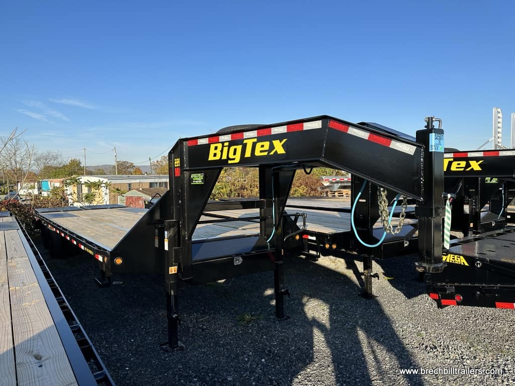 Black Big Tex 24K Tandem Dual Wheel Gooseneck Trailer