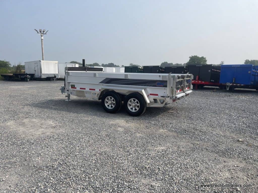 Brand new EBY All Aluminum Bumper Pull Dump Trailer