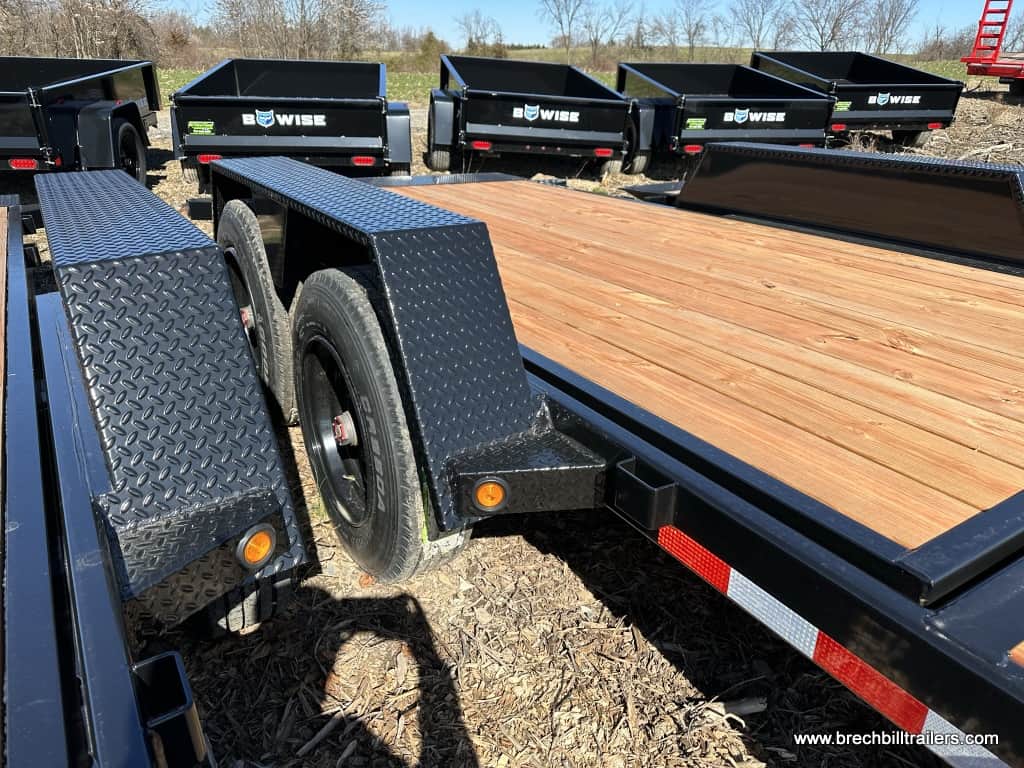 Wheels and fenders on the trailer