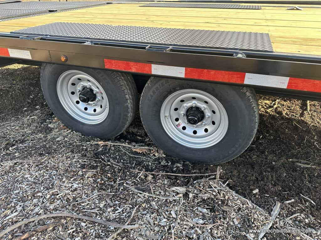 Wheels on the Belmont Deckover HD Equipment Trailer