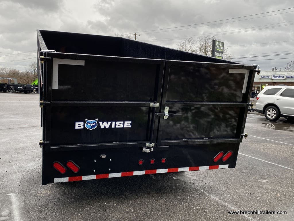 Back of the Bwise Deck Over 23K Tube Frame Dump Trailer