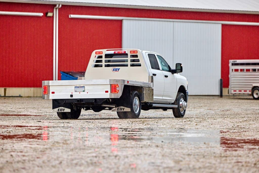 EBY flatbed truck body installation service for contractors and fleets