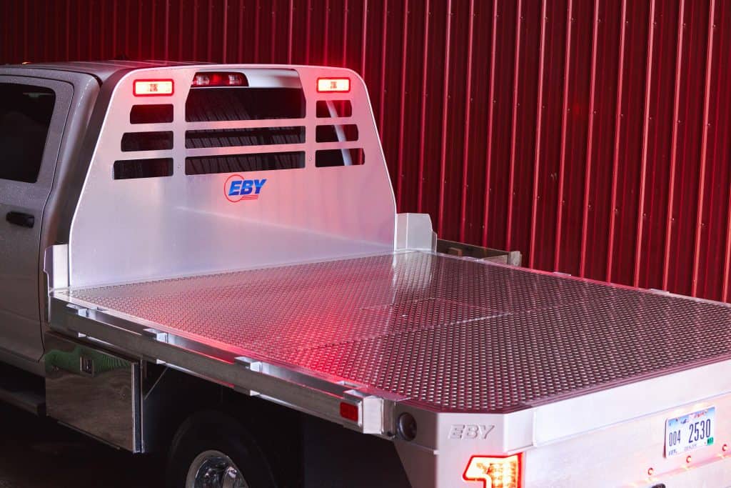 EBY aluminum flatbed truck body professionally installed in Pennsylvania