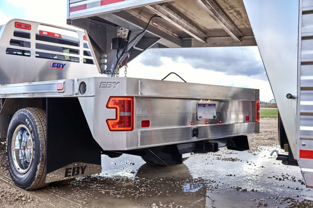 EBY aluminum flatbed truck body Rear Bumper professionally installed in Pennsylvania