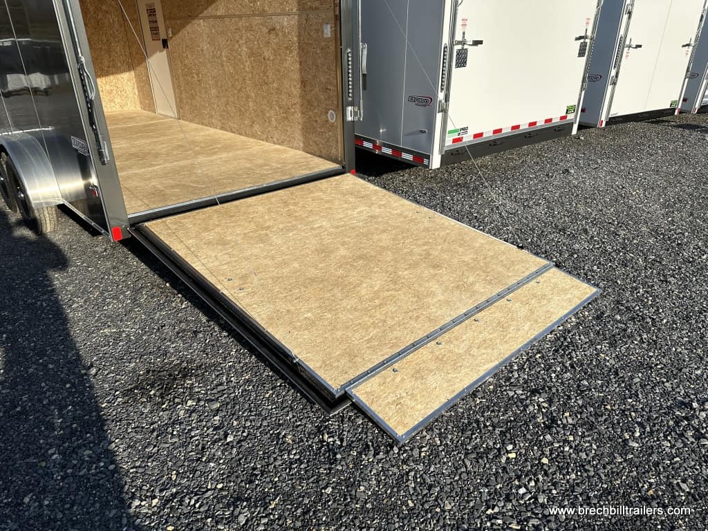 Ramp door on the Bravo Scout 7K Enclosed Cargo Trailer