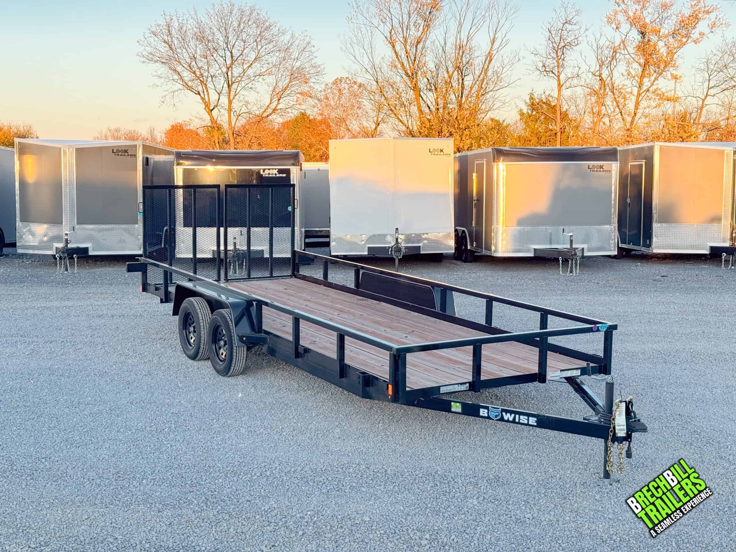 Bwise 7K Tandem Axle Utility Landscape Trailer 7ft X 20ft
