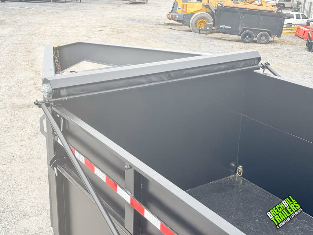 Tarp kit installed on the trailer to secure loads