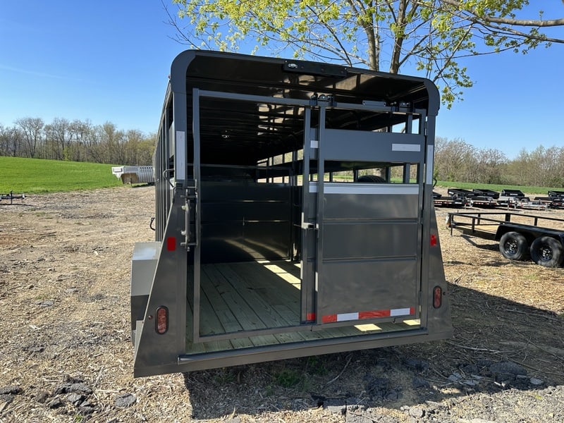 Back door on the Valley 12K Gooseneck Stock Trailer