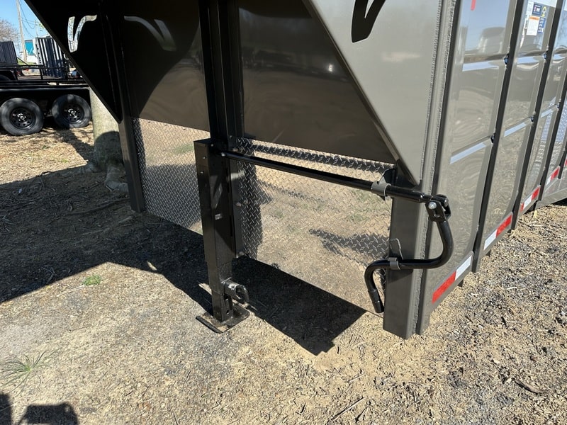 Jack holding the parked valley livestock trailer.