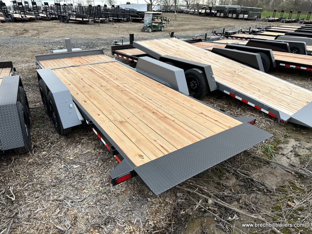 Top view of the Bwise TH Series 17.6K Hydraulic Tilt Deck Trailer 82″x20’