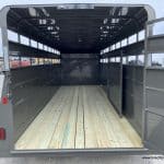 Inside a Valley Gooseneck 14K Stock Trailer 6’8″x20’
