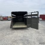 Valley Gooseneck 14K Stock Trailer with back door open.