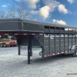 Front of Valley Gooseneck 14K Stock Trailer 6’8″x20’ (76820) RL357148