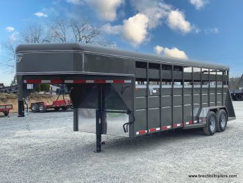 Front of Valley Gooseneck 14K Stock Trailer 6’8″x20’ (76820) RL357148