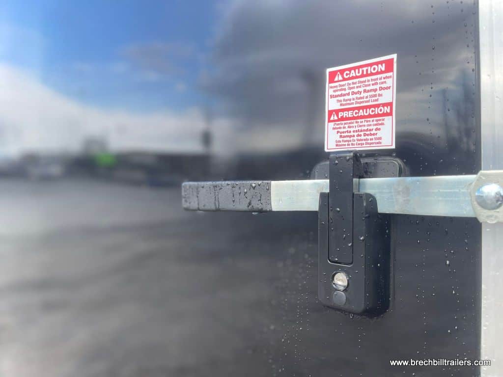 Door latch on the Bravo Scout 10K Enclosed Cargo Trailer