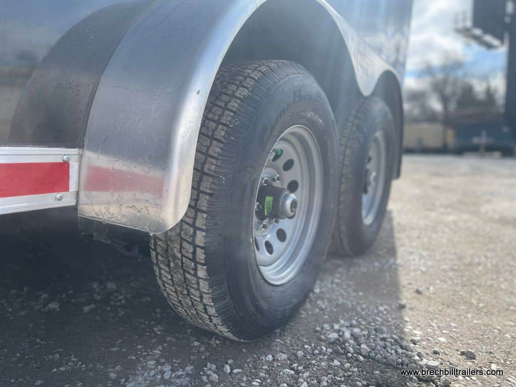 Closeup view of the tires
