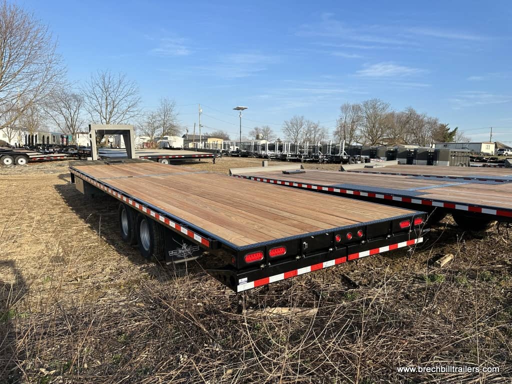 Rear view of the Bwise 26K Hydraulic Tilt Deck Over Trailer