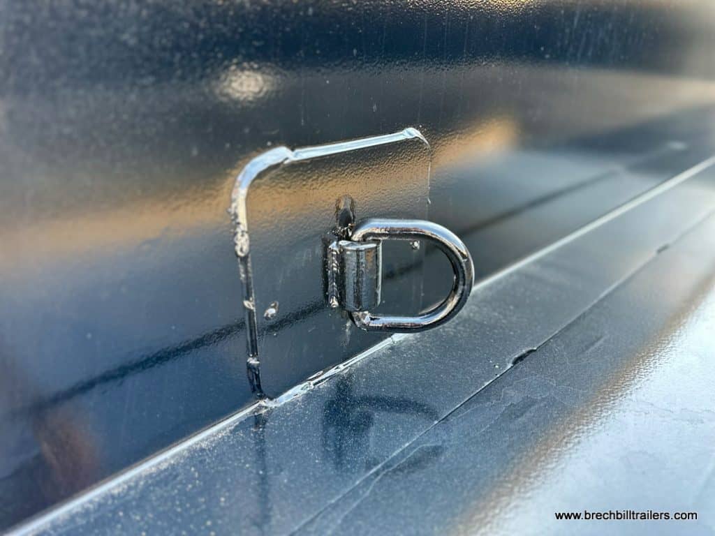 D ring inside the trailer wall.