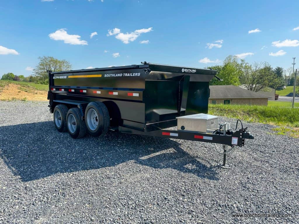 All black Southland 17K High Side Dump Trailer