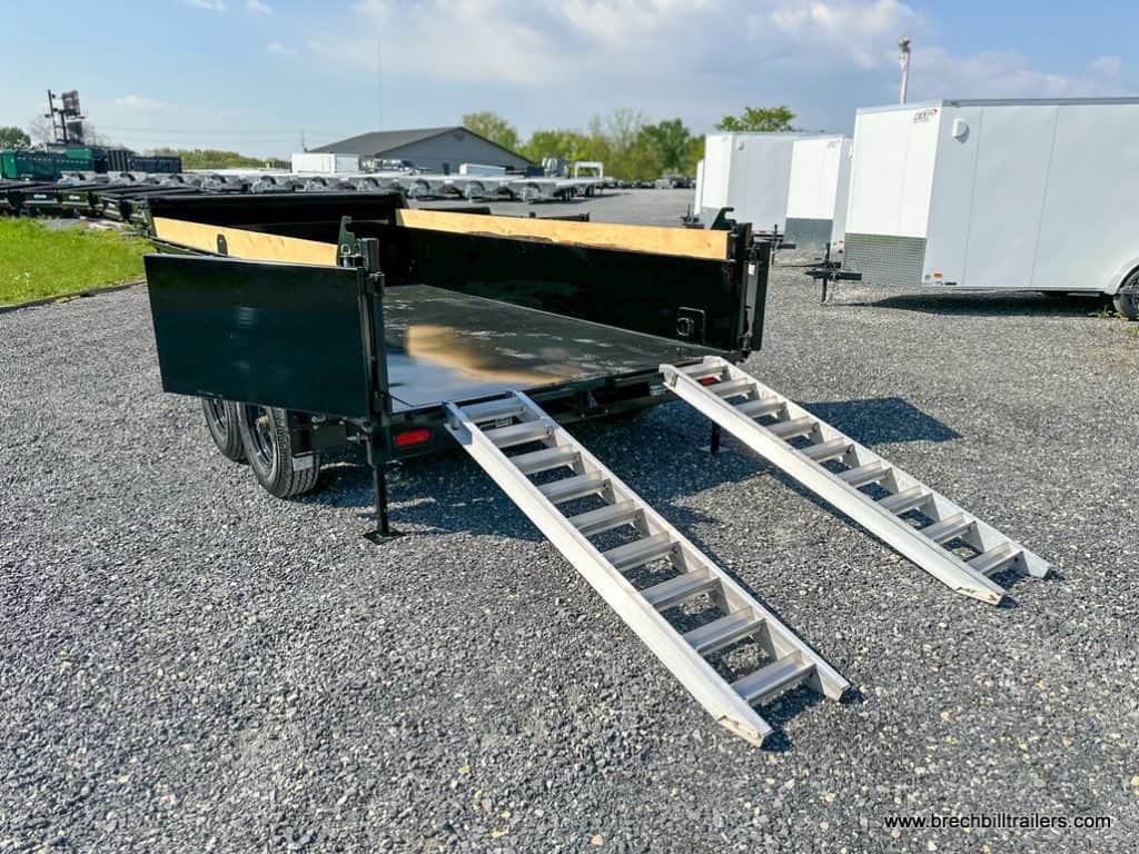 Ramps on the trailer.