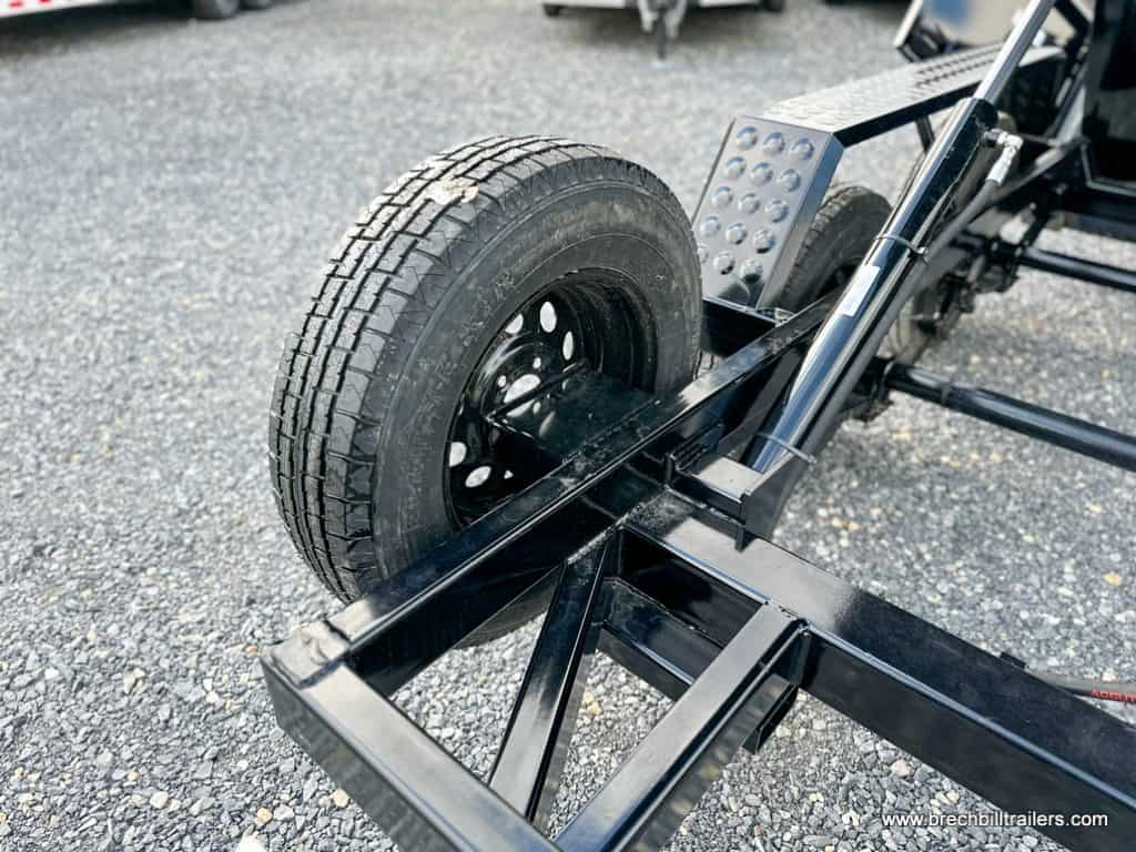Spare wheel mounted