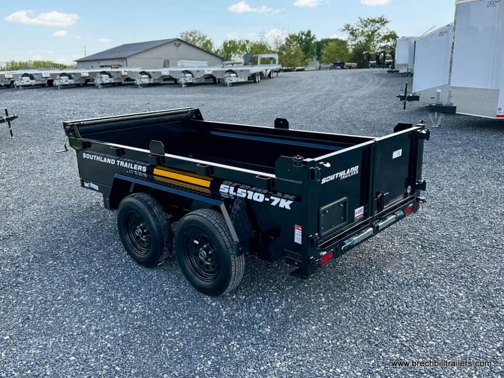 Black Southland 7K Tandem Axle Dump Trailer for sale.