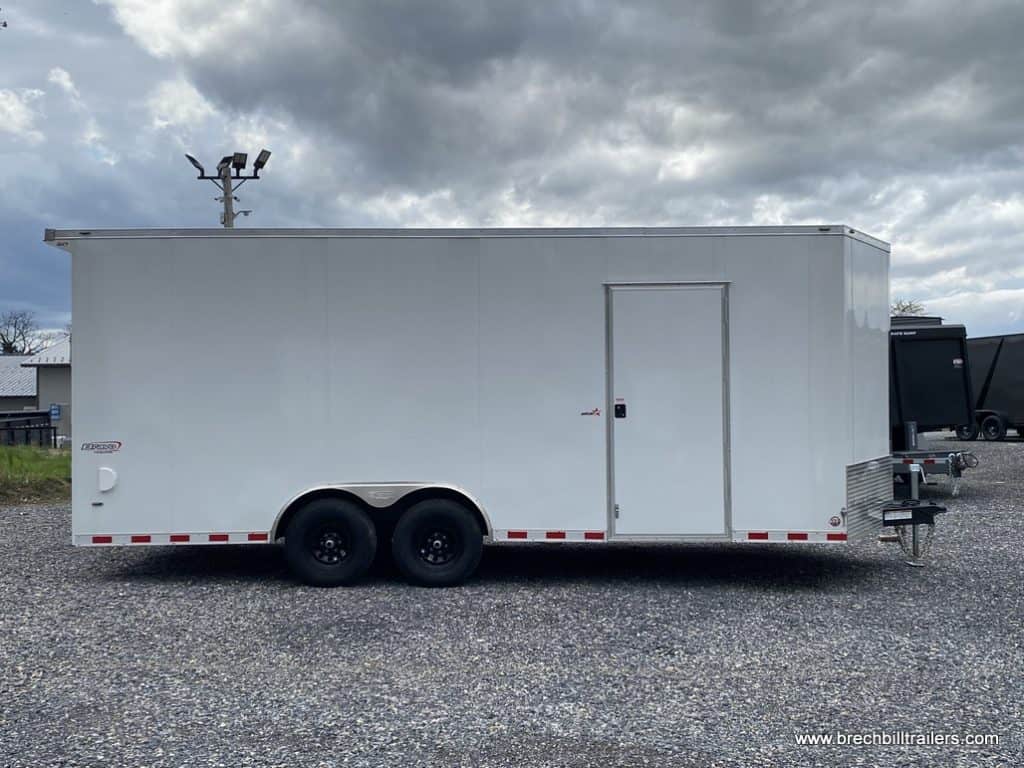 Side door of the Bravo Star 10K Enclosed Cargo Trailer