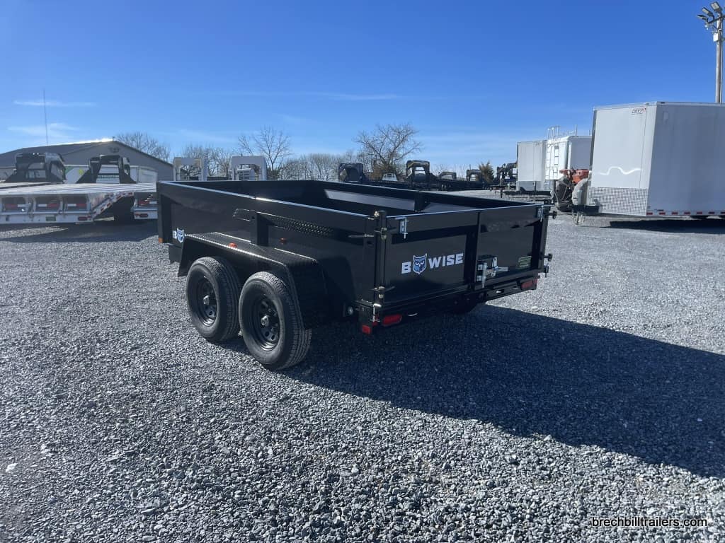 A black Bwise LP LE 10K Low Pro Dump Trailer for sale.