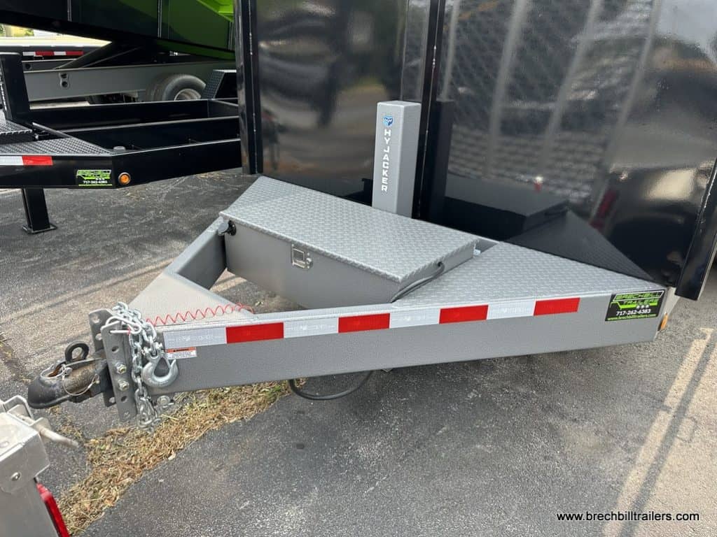 Front of the Bwise DU Ultimate Dump Trailer by the coupler