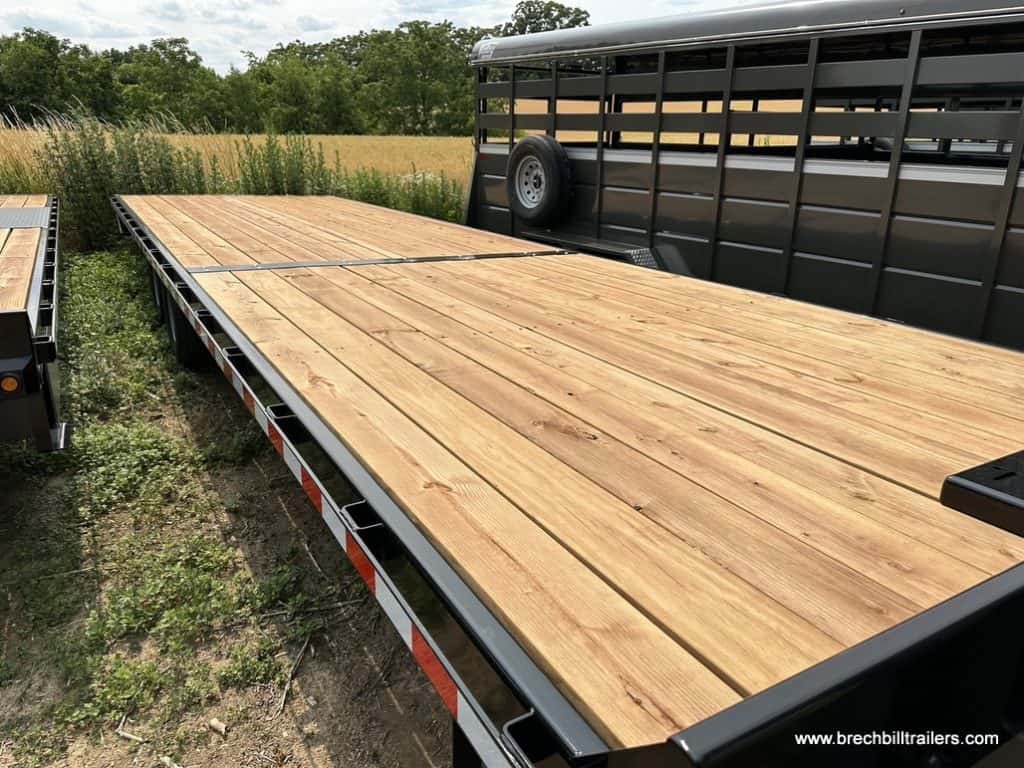 The large 30ft deck made of wood.
