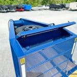 Belmont GNX Gooseneck Top View Tool Box Open with Spare Tire in Background