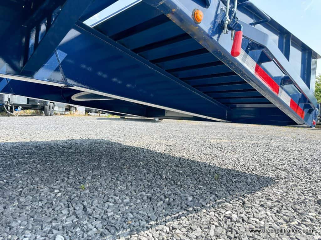 Ramps on the back of the trailer.