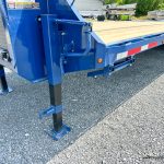 Trailer parked and sitting on its dual jack stands.