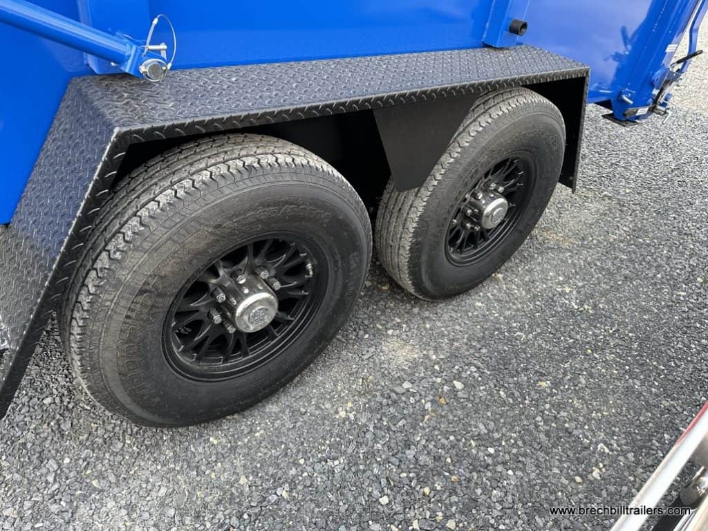 Brand new Bwise DU 15.4K Ultimate Dump Trailer with black wheels