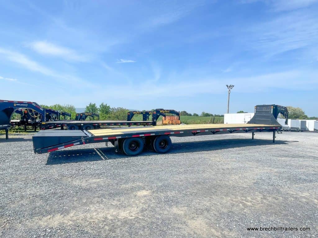 Full view of the deck on Belmont 26K Heavy Duty Gooseneck Trailer