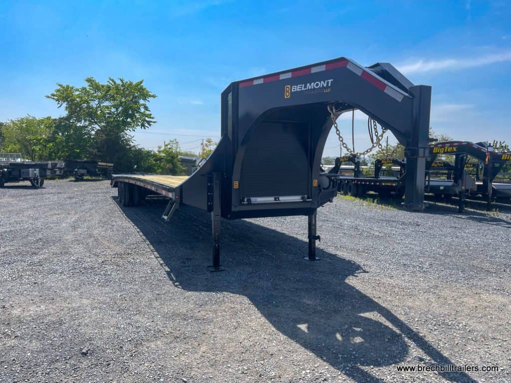 Front view of the Belmont 26K Heavy Duty Gooseneck Trailer 8.5x40
